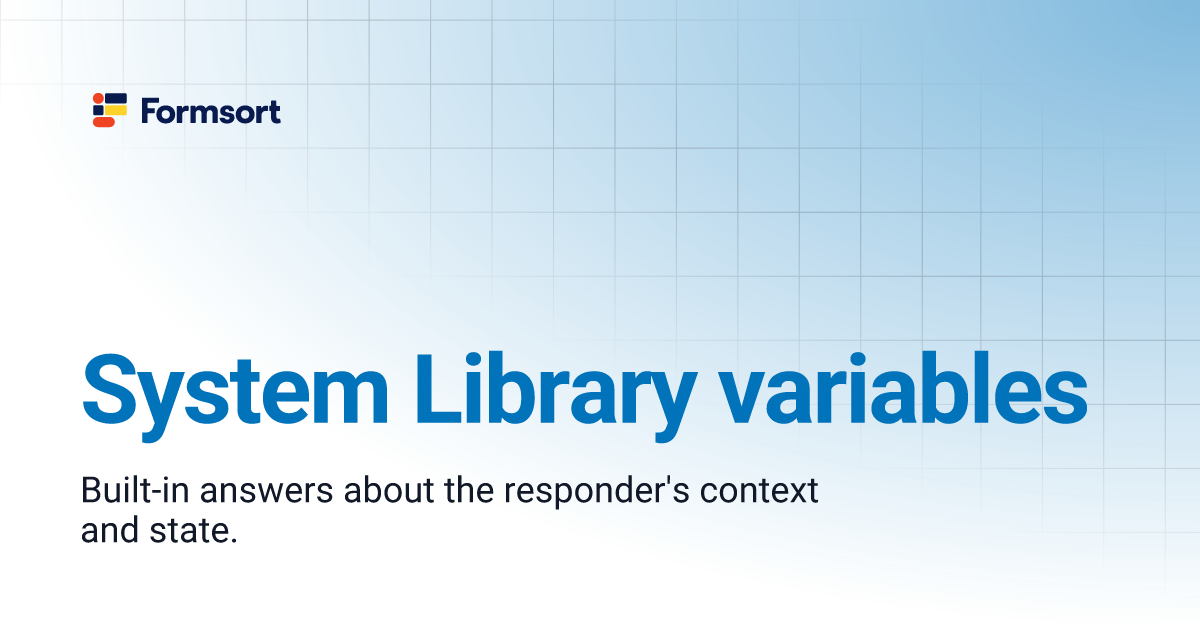 System Library variables | Formsort