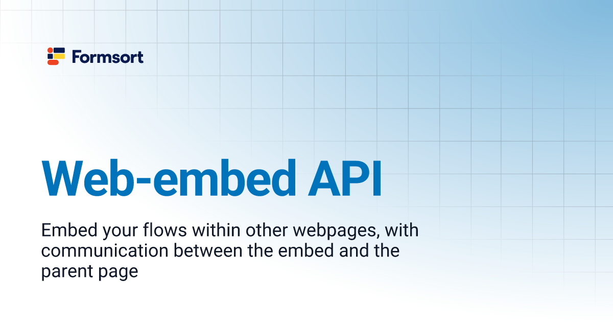 Web-embed API | Formsort